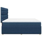 vidaXL Sommier à lattes de lit avec matelas Bleu 180x200 cm Tissu