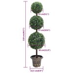 vidaXL Plante de buis artificiel avec pot Forme de boule Vert 118 cm