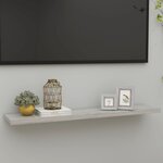 vidaXL Étagère murale flottante Gris béton 120x23 5x3 8 cm MDF