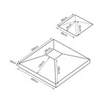 Toile de rechange pour pavillon tonnelle tente 3 x 3 m polyester haute densité 180 g/m² chocolat