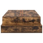 vidaXL Cadre de lit de rangement Chêne fumé 75x190 cm