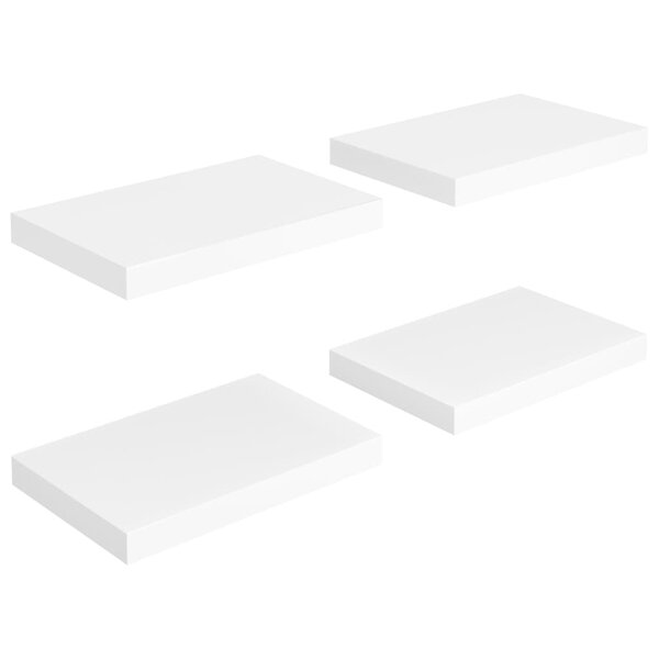 vidaXL Étagères murales flottantes 4 Pièces blanc 40x23x3 8 cm MDF