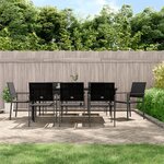vidaXL Ensemble à manger de jardin 9 Pièces résine tressée acier