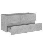 vidaXL Armoire d'évier et lavabo intégré gris béton bois d'ingénierie