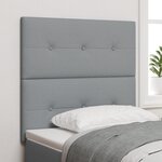 Tête de lit capitonnée gris clair 100 cm en tissu