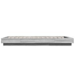 vidaXL Cadre de lit sonoma gris 75x190 cm bois d'ingénierie