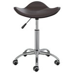 vidaXL Chaise pivotante de salle à manger Marron Similicuir
