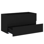 vidaXL Armoire d'évier Noir 90x38 5x45 cm Aggloméré