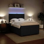 vidaXL Sommier à lattes de lit avec matelas Noir 140x190 cm Velours