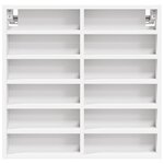 vidaXL Armoire à vitrine blanc 60x8 5x58 cm bois d'ingénierie