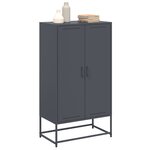 vidaXL Buffet haut anthracite 68 5x38 5x123 5 cm acier