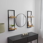 vidaXL Étagères murales 2 Pièces 25x25x75 cm Bois d'acacia et acier