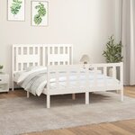 vidaXL Cadre de lit sans matelas blanc bois de pin massif 140x200 cm