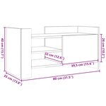 vidaXL Meuble TV blanc 80x35x40 cm bois d’ingénierie