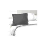 2 Taies d'Oreillers 100  coton 50 x 70 cm - Gris foncé