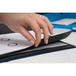 Trieur Agrafé Avec Élastiques Intérieur Noir 12 Compartiments - A4 - Gris - X 10 - Exacompta