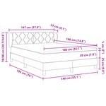Lit à ressorts vidaXL avec matelas vert foncé 140x190 cm en velours