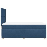 vidaXL Sommier à lattes de lit avec matelas Bleu 90x190 cm Tissu