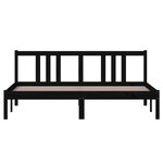 vidaXL Cadre de lit Noir Bois massif 160x200 cm