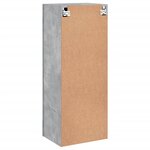 vidaXL Meuble TV mural gris béton 40 5x30x102 cm bois d'ingénierie