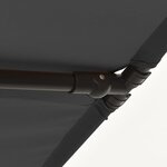 vidaXL Parasol de jardin avec mât en aluminium 180x110 cm anthracite