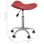 Chaise fauteuil siège de bureau informatique étude similicuir rouge 02_0024060