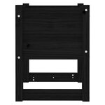 vidaXL Jardinières 2 Pièces Noir 40x40x52 5 cm Bois massif de pin