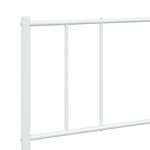vidaXL Cadre de lit métal sans matelas et tête de lit blanc 180x200 cm