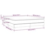 vidaXL Sommier à lattes de lit avec matelas Taupe 180x200 cm Tissu
