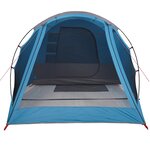 vidaXL Tente de camping tunnel 4 personnes bleu imperméable