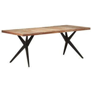 vidaXL Table à manger 200x90x76 cm Bois de récupération massif