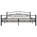 vidaXL Cadre de lit sans matelas noir acier 180x200 cm