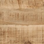 vidaXL Table console 90x30x75 cm bois de manguier massif brut et fer