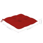 vidaXL Chaises à manger de jardin avec coussins lot de 3 Acacia massif