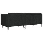 vidaXL Canapé à 3 places noir tissu