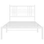 vidaXL Cadre de lit métal sans matelas et tête de lit blanc 100x200 cm