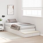 vidaXL Cadre de lit de rangement Blanc 75x190 cm