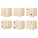 6 boîtes de rangement DICE naturel
