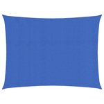 vidaXL Voile d'ombrage 160 g/m² rectangulaire bleu 5x6 m PEHD