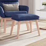 vidaXL Repose-pied Bleu 45x29 5x35 cm Tissu