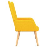vidaXL Chaise de relaxation avec tabouret Jaune moutarde Tissu