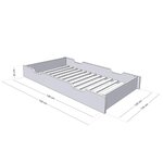 Tiroir de lit 120 x 160 BUDDY - bleu marine