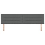 Tête de lit design en lignes gris foncé 180 cm en tissu
