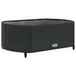 vidaXL Salon de jardin 9 Pièces avec coussins noir résine tressée