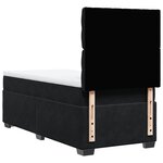 vidaXL Sommier à lattes de lit et matelas Noir 80x200 cm Velours