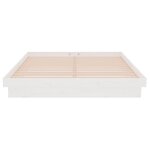 vidaXL Cadre de lit sans matelas blanc bois massif 140x190 cm