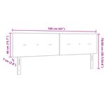 Tête de lit vidaXL Boutonnée en Velours Noir 160 cm