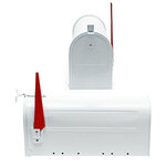 Us mailbox boite aux lettres design américain argent pied de support courrier