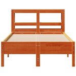 vidaXL Cadre de lit sans matelas cire marron 100x200cm bois pin massif