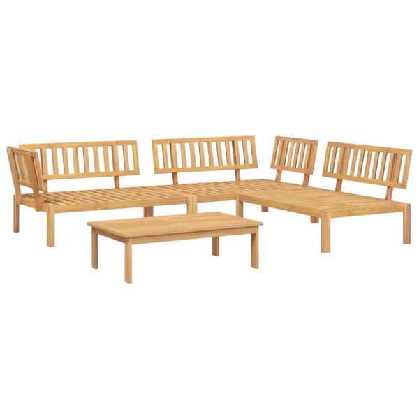 vidaXL Salon palette de jardin 4 Pièces bois d'acacia massif